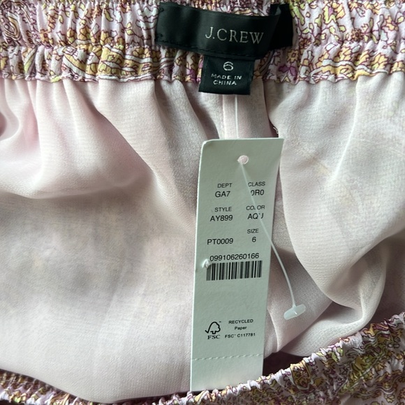 J. Crew Pull-on silk pant in beach paisley - Picture 13 of 14